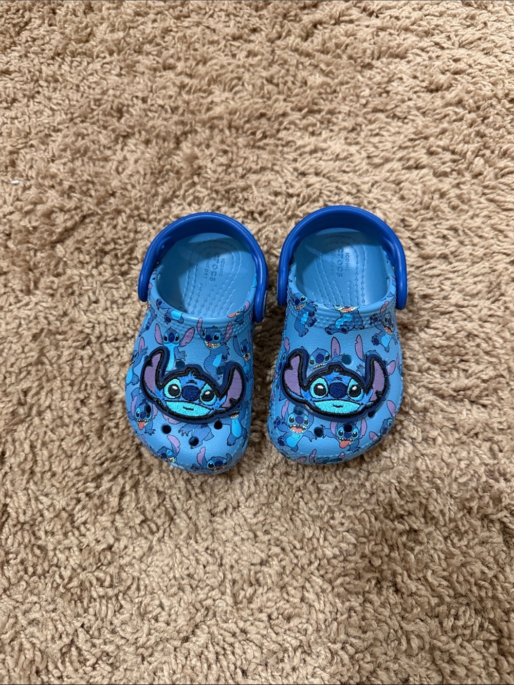 Blue Kids Character Clog Shoes - Stitch Design